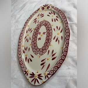 QVC Old World Red Platter Temptations Presentable Ovenware by Tara Cottagecore